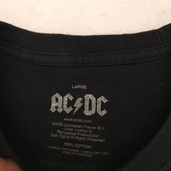 ACDC Band Crew Neck Short Sleeve Graphic T Shirt Mens Size Large L Black - Picture 3 of 9